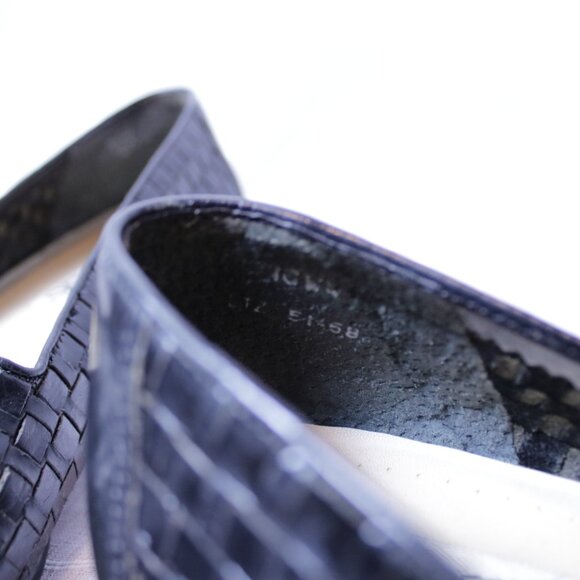 Trotters Woven Black Leather Slip Ons Womens 10WW - Picture 5 of 10